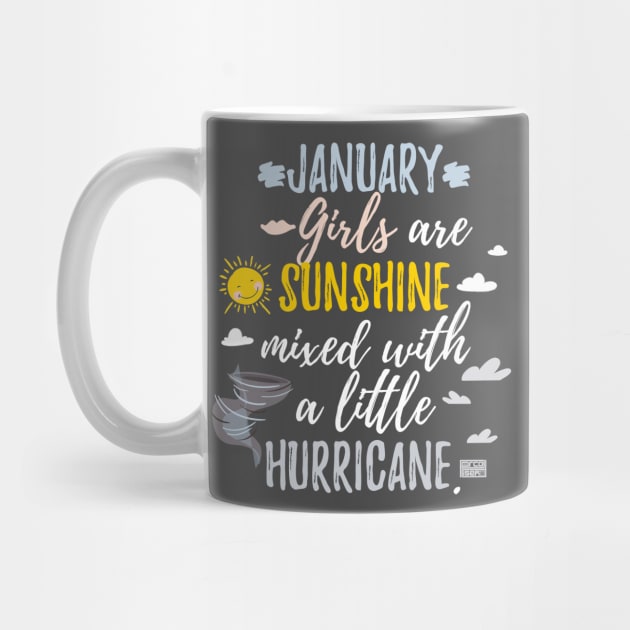 JANUARY Girls Sunshine and Hurricane Birth Month by porcodiseno